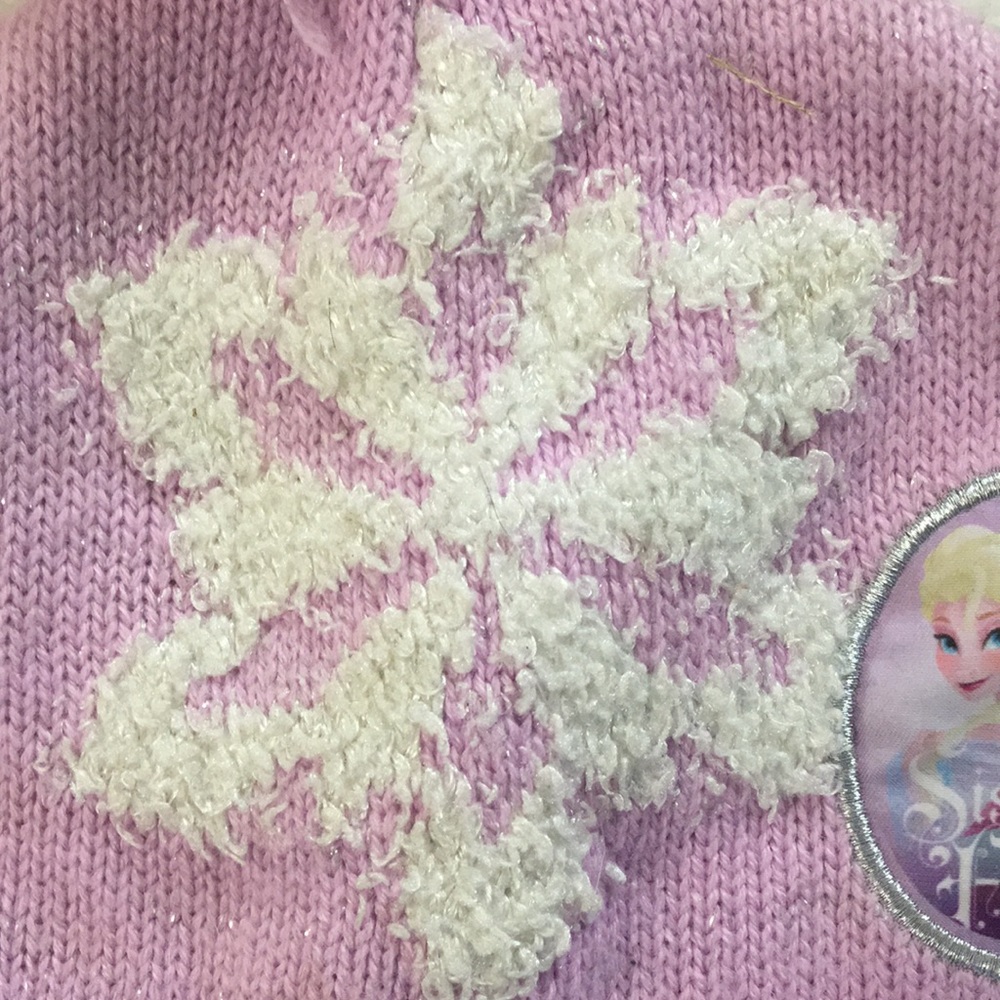 Disney Frozen PINK POMPOM Winter Hat - Picture 3 of 7